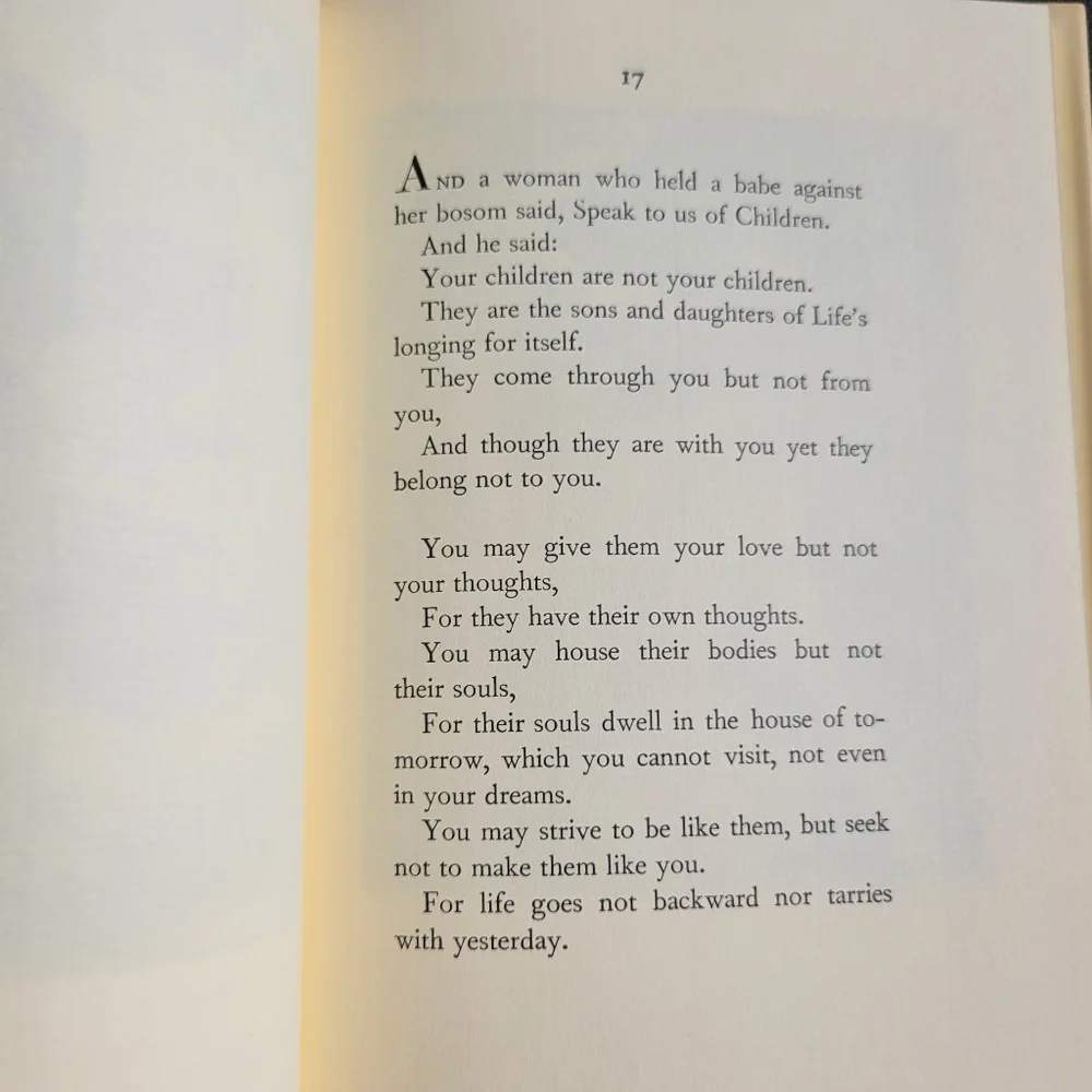 The Prophet by Kahlil Gibran Hardcover Book 1982 Edition ~ GUC